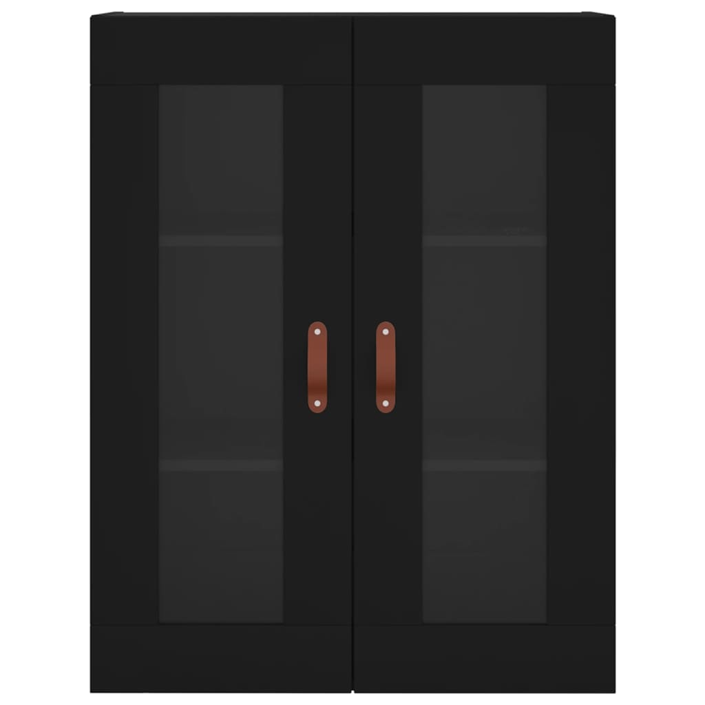 Hangkasten 2 st bewerkt hout zwart is nu te koop bij PeponiXL, paradijselijk wonen!