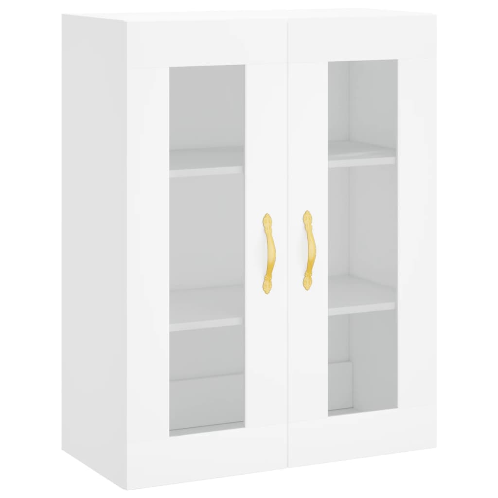 Hangkasten 2 st bewerkt hout wit is nu te koop bij PeponiXL, paradijselijk wonen!