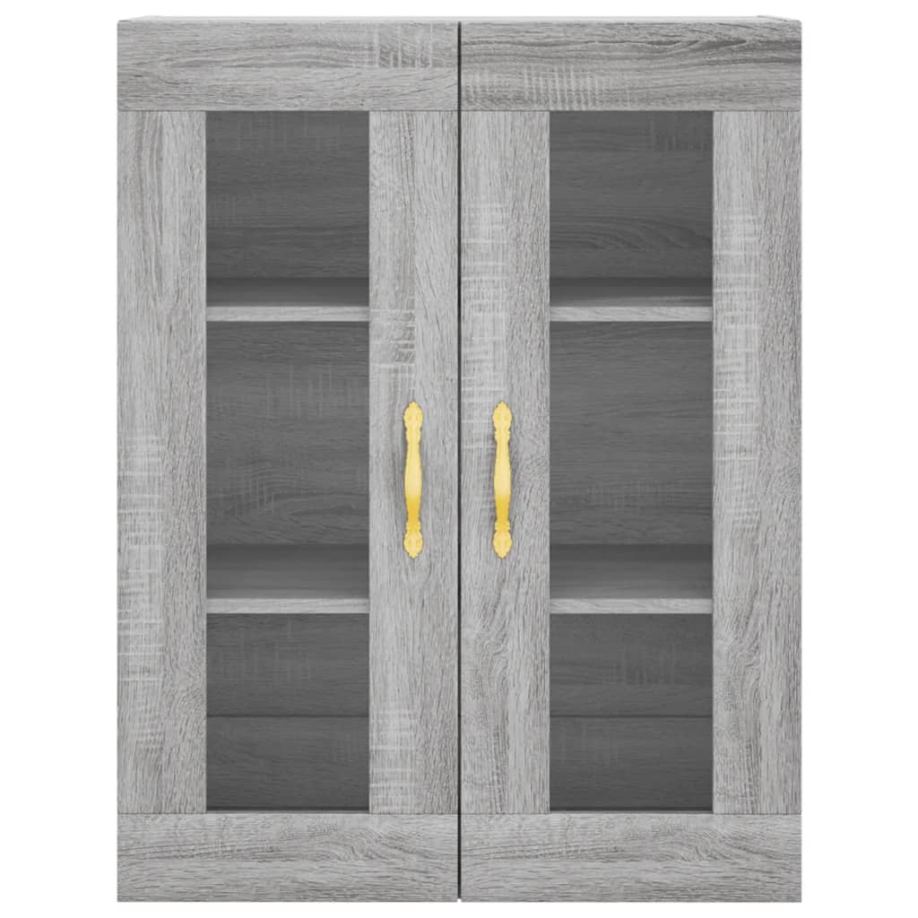 Hangkasten 2 st bewerkt hout grijs sonoma eikenkleurig is nu te koop bij PeponiXL, paradijselijk wonen!