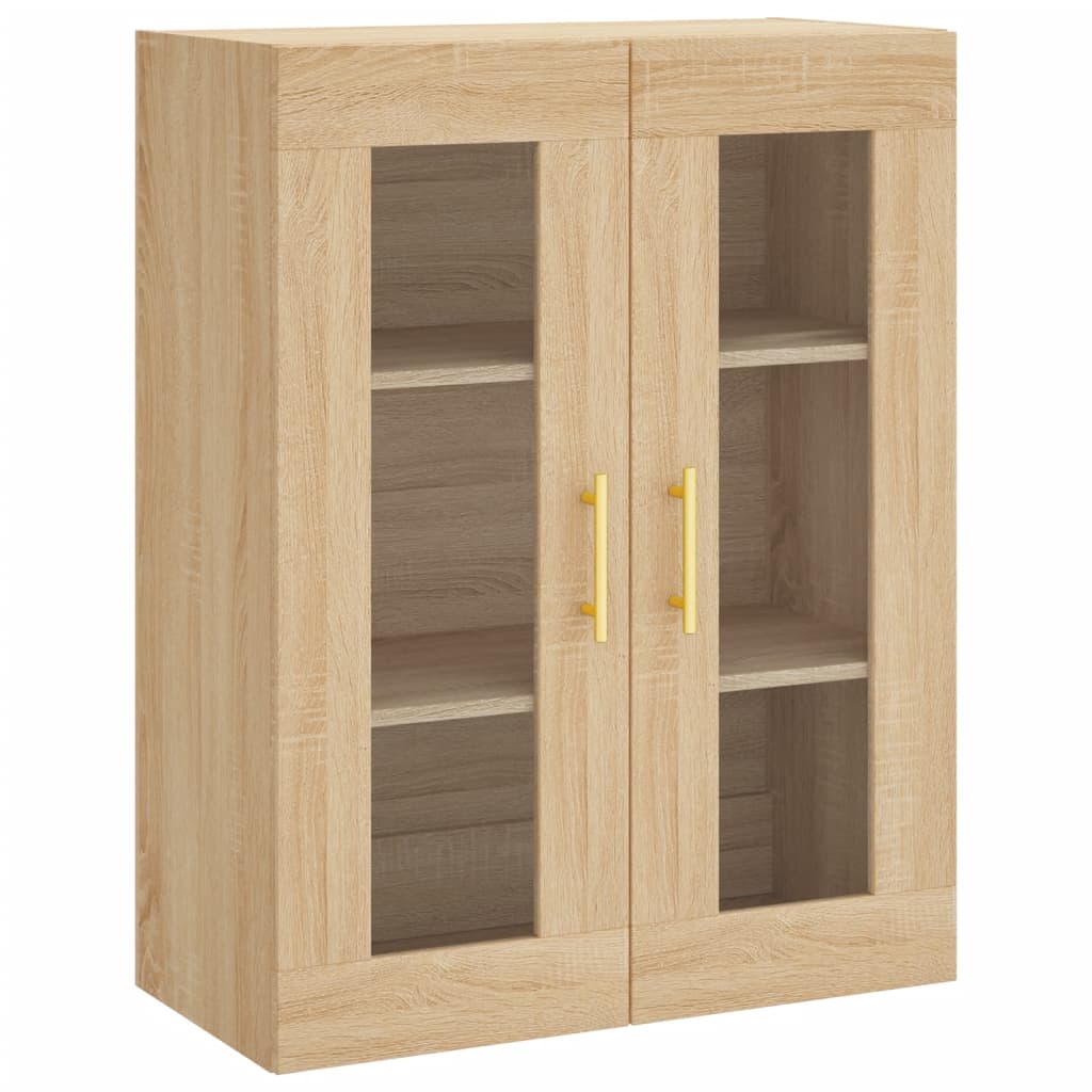 Hangkasten 2 st bewerkt hout sonoma eikenkleurig is nu te koop bij PeponiXL, paradijselijk wonen!