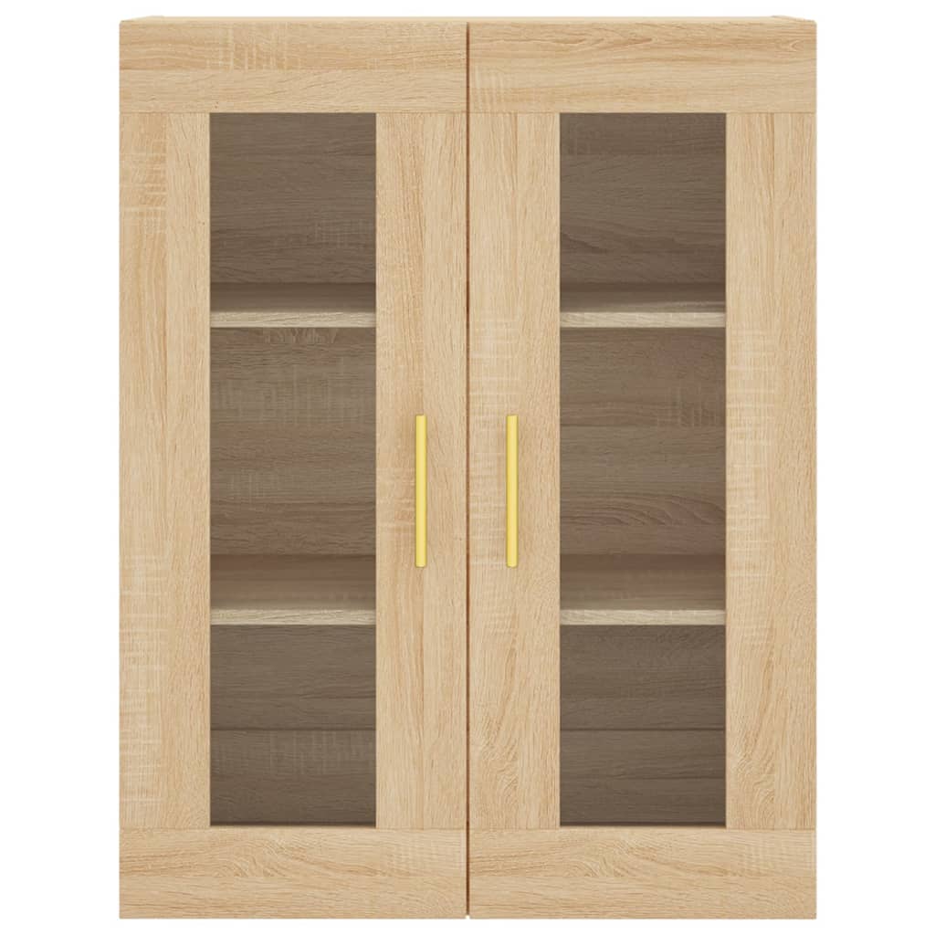 Hangkasten 2 st bewerkt hout sonoma eikenkleurig is nu te koop bij PeponiXL, paradijselijk wonen!