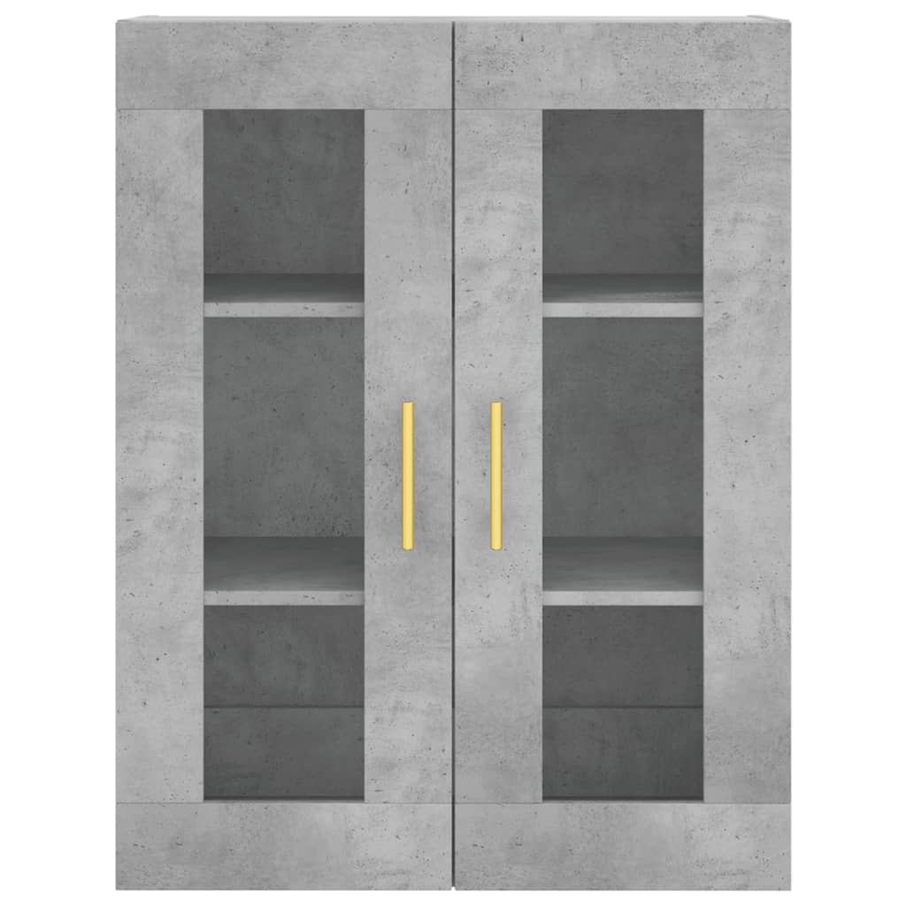 Hangkasten 2 st bewerkt hout betongrijs is nu te koop bij PeponiXL, paradijselijk wonen!