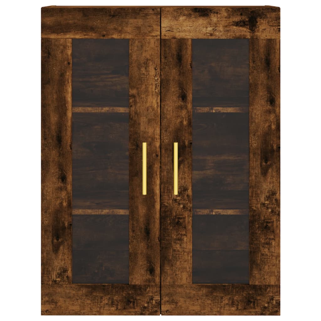 Hangkasten 2 st bewerkt hout gerookt eikenkleurig is nu te koop bij PeponiXL, paradijselijk wonen!