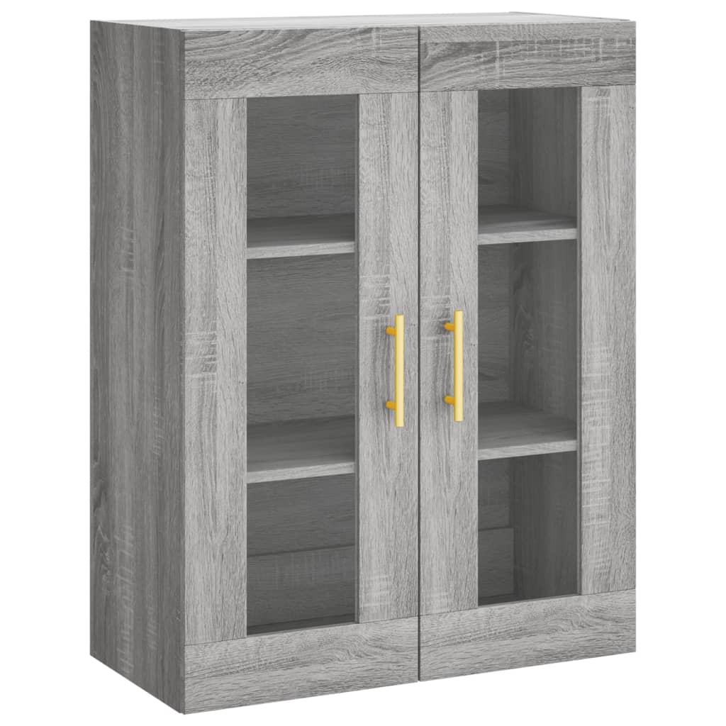 Hangkasten 2 st bewerkt hout grijs sonoma eikenkleurig is nu te koop bij PeponiXL, paradijselijk wonen!