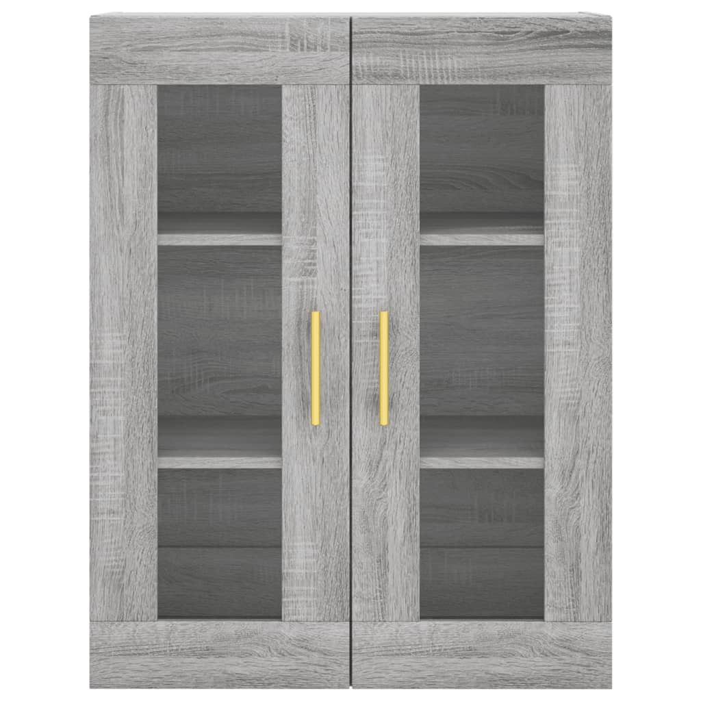 Hangkasten 2 st bewerkt hout grijs sonoma eikenkleurig is nu te koop bij PeponiXL, paradijselijk wonen!