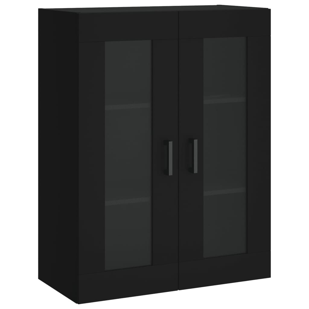 Hangkasten 2 st bewerkt hout zwart is nu te koop bij PeponiXL, paradijselijk wonen!