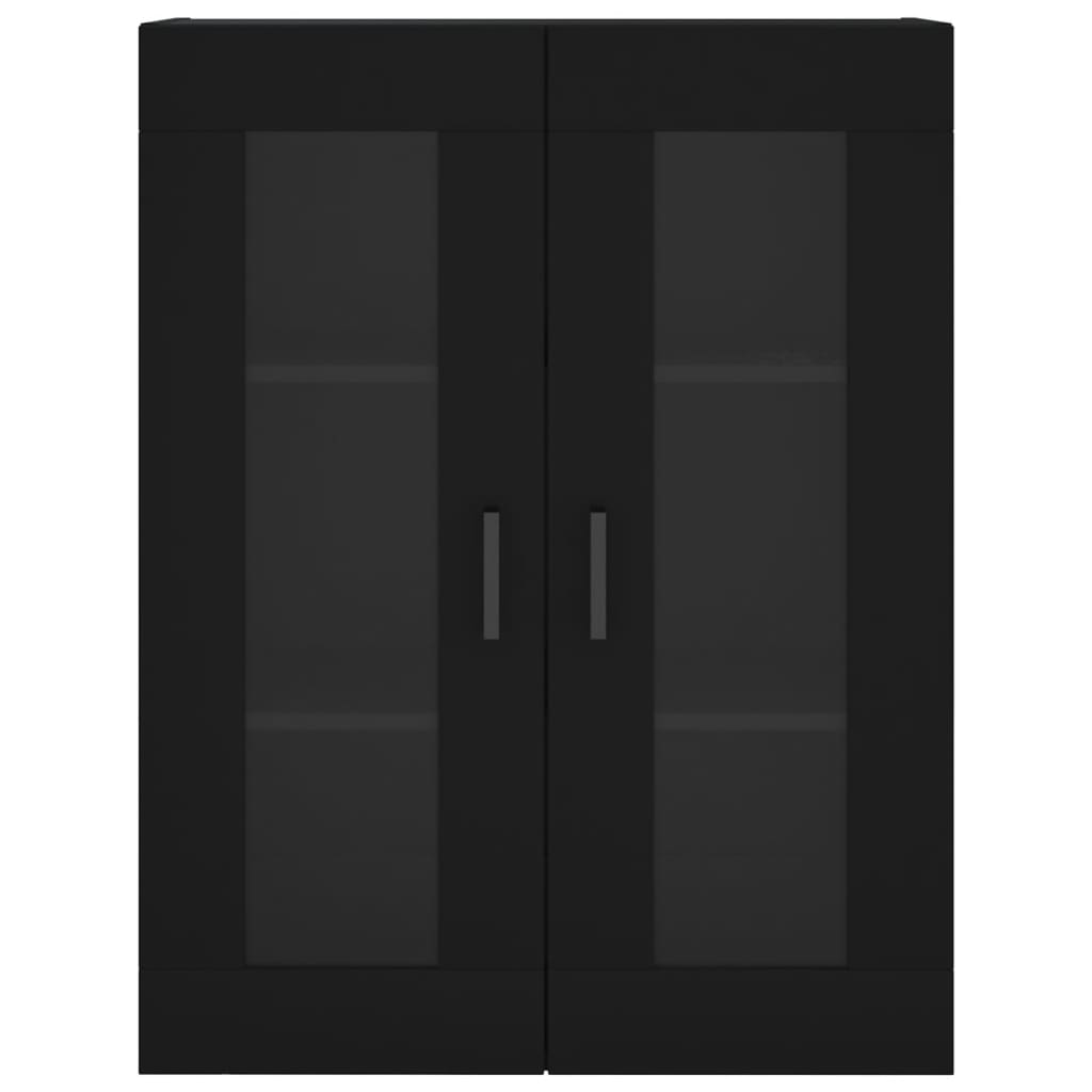 Hangkasten 2 st bewerkt hout zwart is nu te koop bij PeponiXL, paradijselijk wonen!