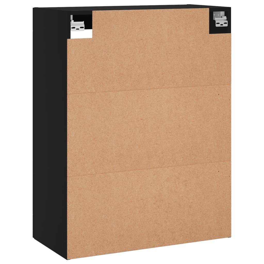Hangkasten 2 st bewerkt hout zwart is nu te koop bij PeponiXL, paradijselijk wonen!