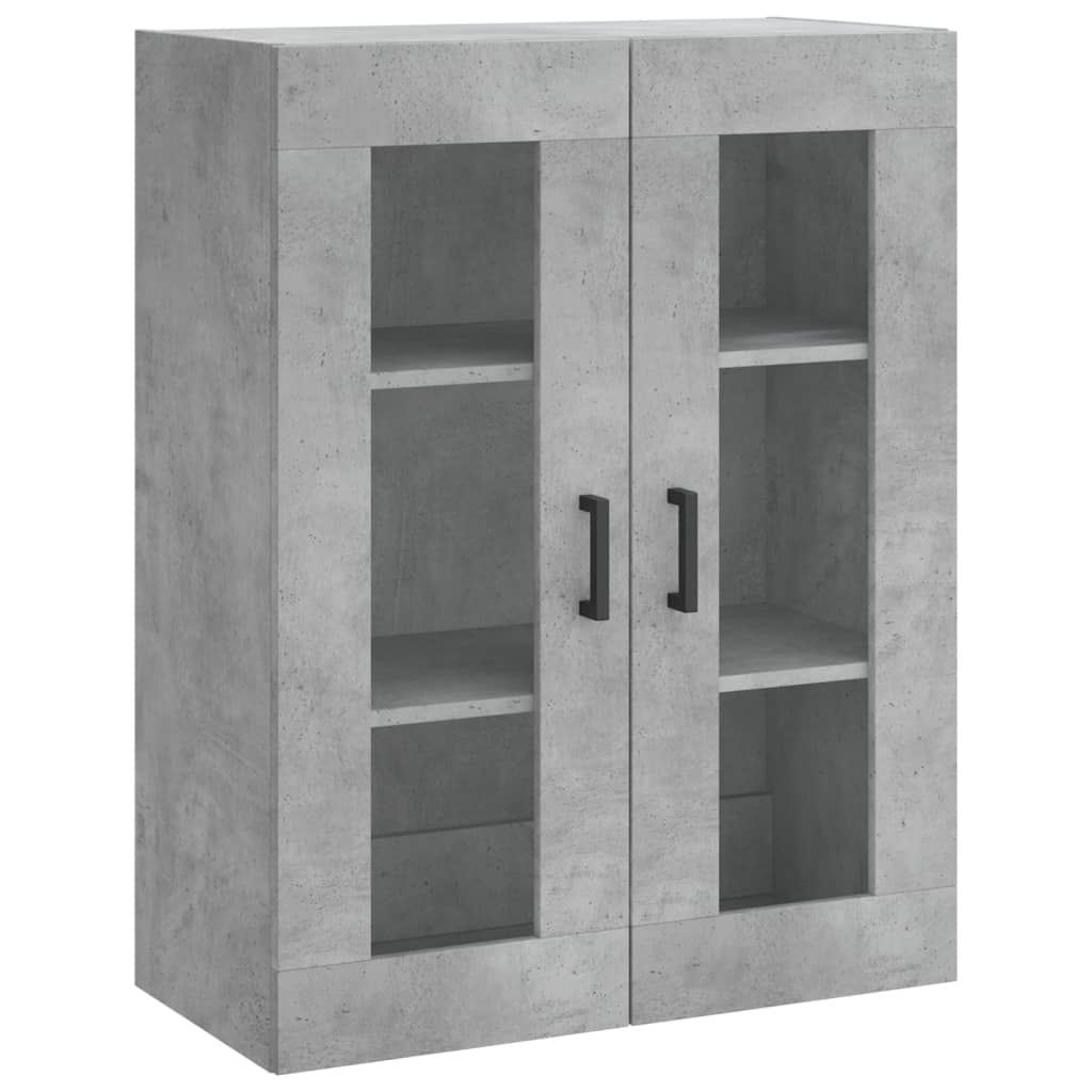 Hangkasten 2 st bewerkt hout betongrijs is nu te koop bij PeponiXL, paradijselijk wonen!