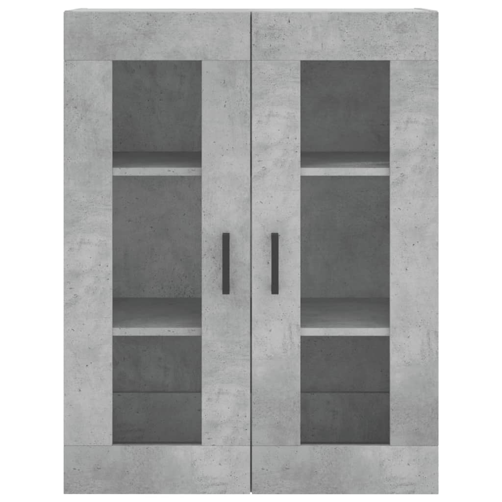 Hangkasten 2 st bewerkt hout betongrijs is nu te koop bij PeponiXL, paradijselijk wonen!