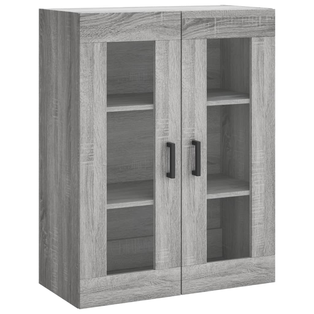 Hangkasten 2 st bewerkt hout grijs sonoma eikenkleurig is nu te koop bij PeponiXL, paradijselijk wonen!