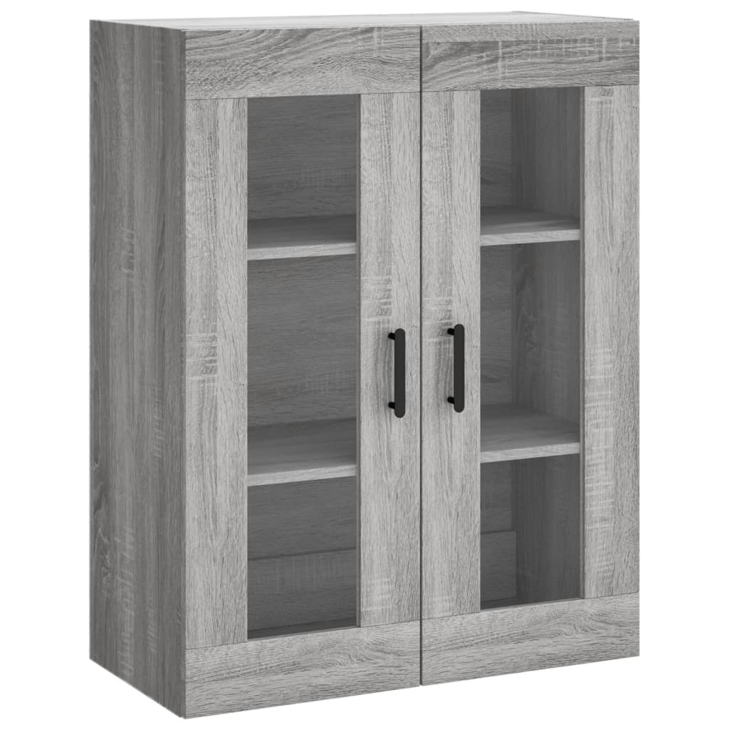 Hangkasten 2 st bewerkt hout grijs sonoma eikenkleurig is nu te koop bij PeponiXL, paradijselijk wonen!