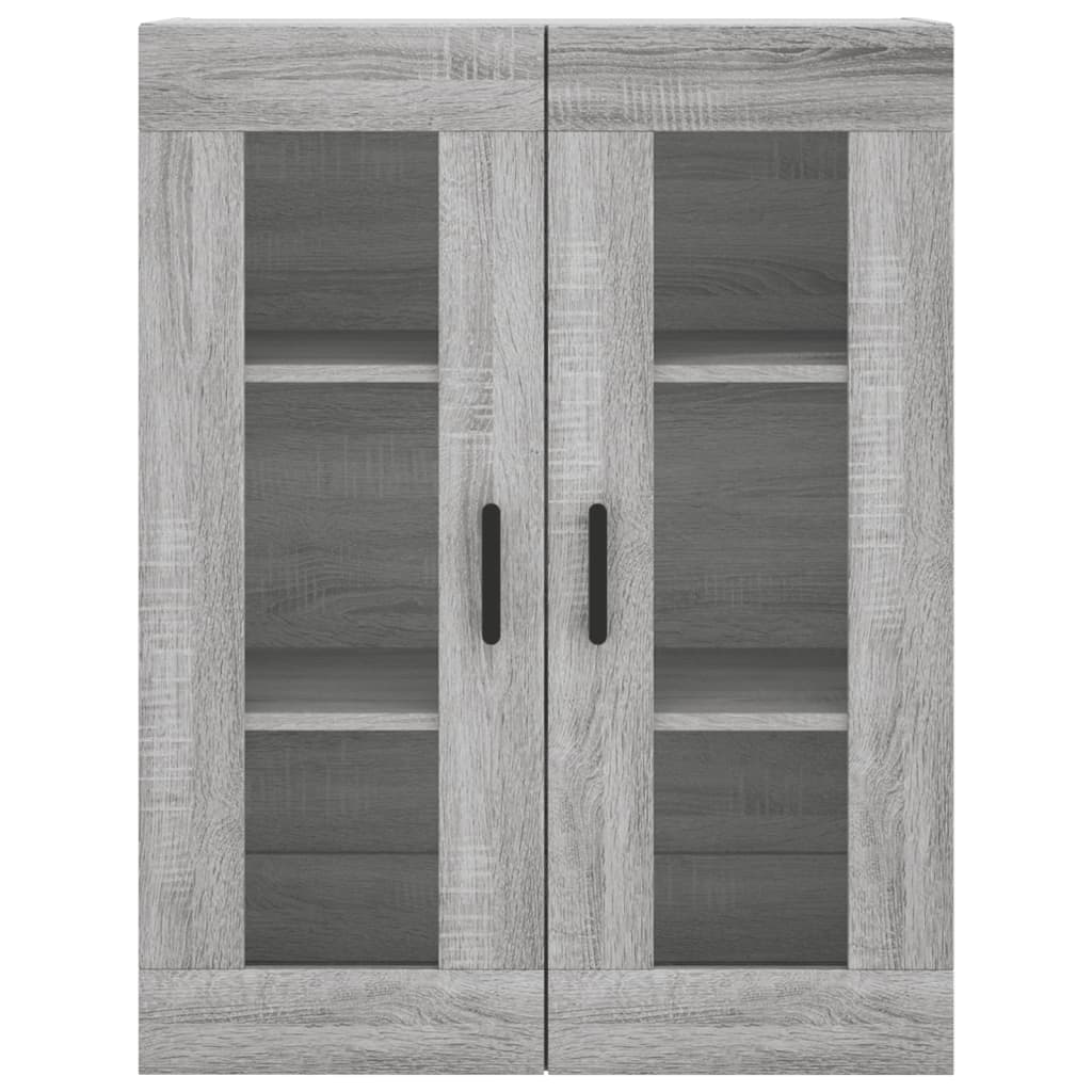 Hangkasten 2 st bewerkt hout grijs sonoma eikenkleurig is nu te koop bij PeponiXL, paradijselijk wonen!