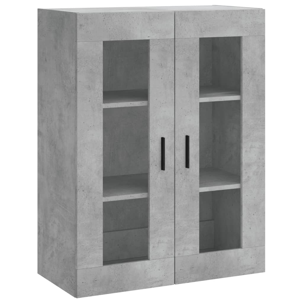 Hangkasten 2 st bewerkt hout betongrijs is nu te koop bij PeponiXL, paradijselijk wonen!