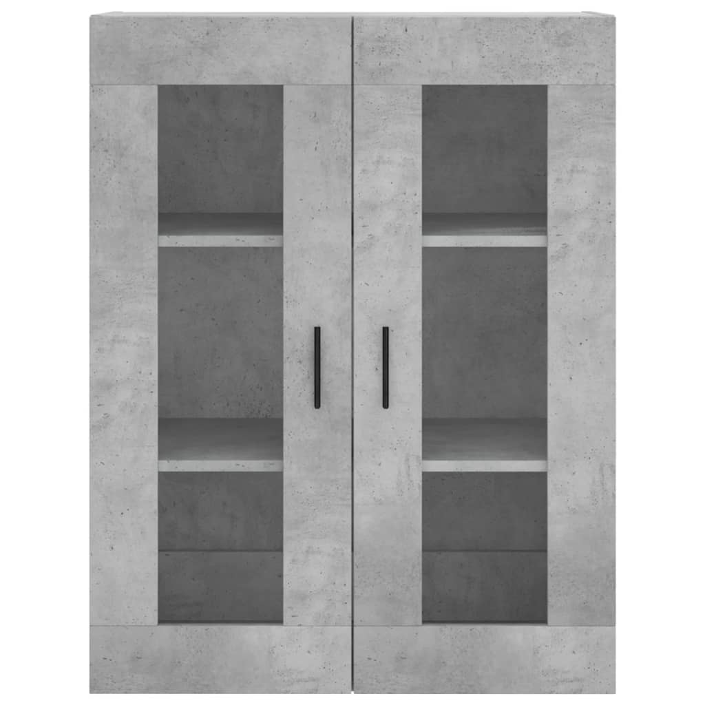 Hangkasten 2 st bewerkt hout betongrijs is nu te koop bij PeponiXL, paradijselijk wonen!