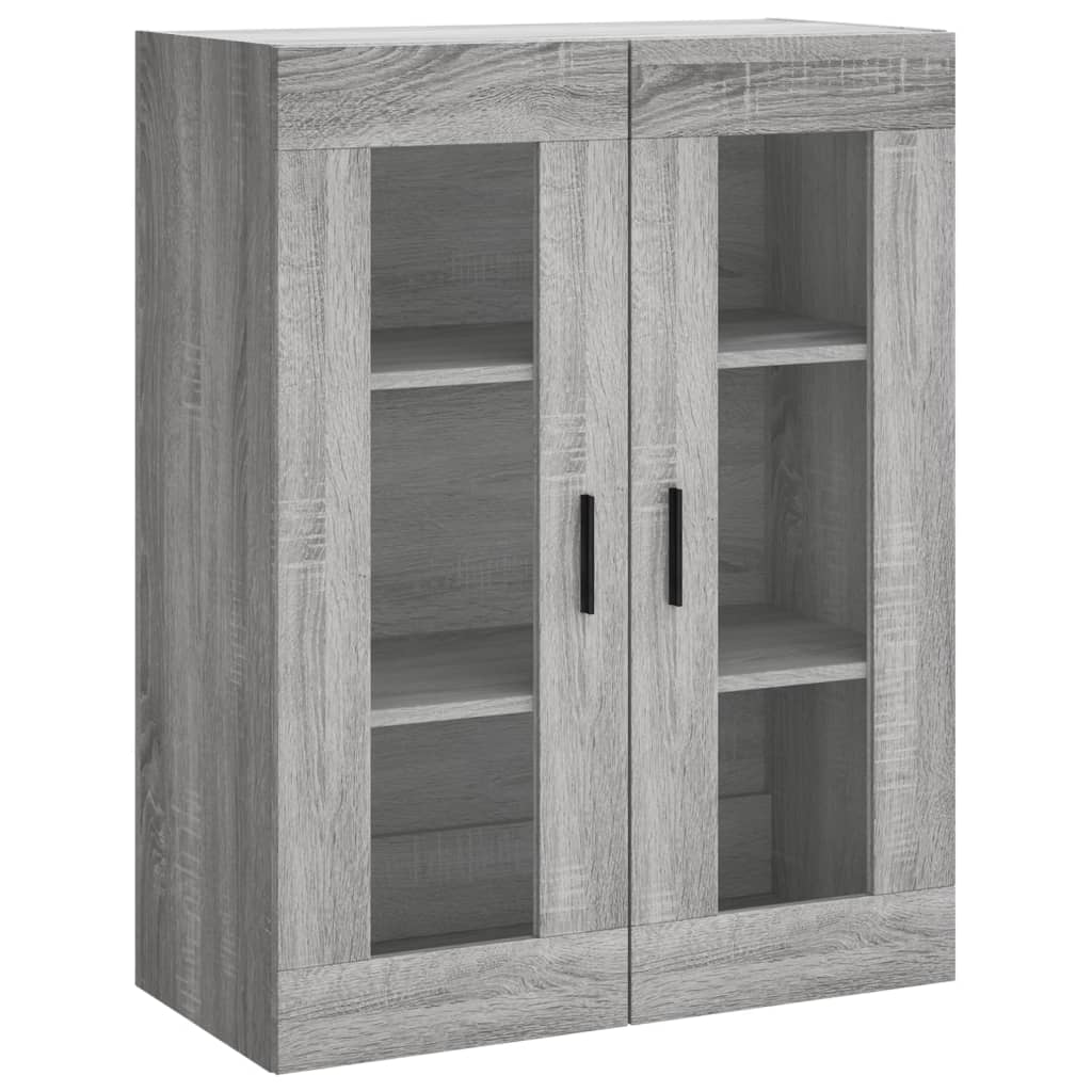 Hangkasten 2 st bewerkt hout grijs sonoma eikenkleurig is nu te koop bij PeponiXL, paradijselijk wonen!