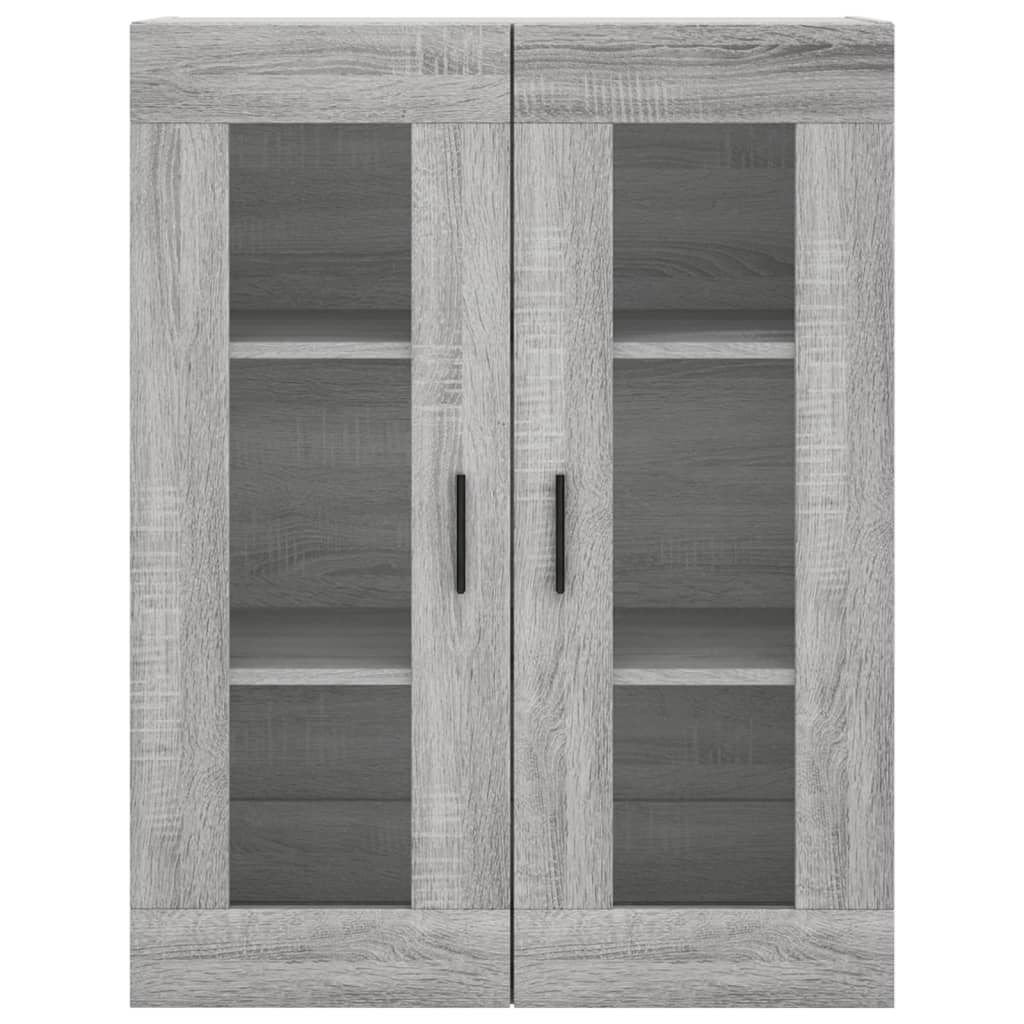 Hangkasten 2 st bewerkt hout grijs sonoma eikenkleurig is nu te koop bij PeponiXL, paradijselijk wonen!