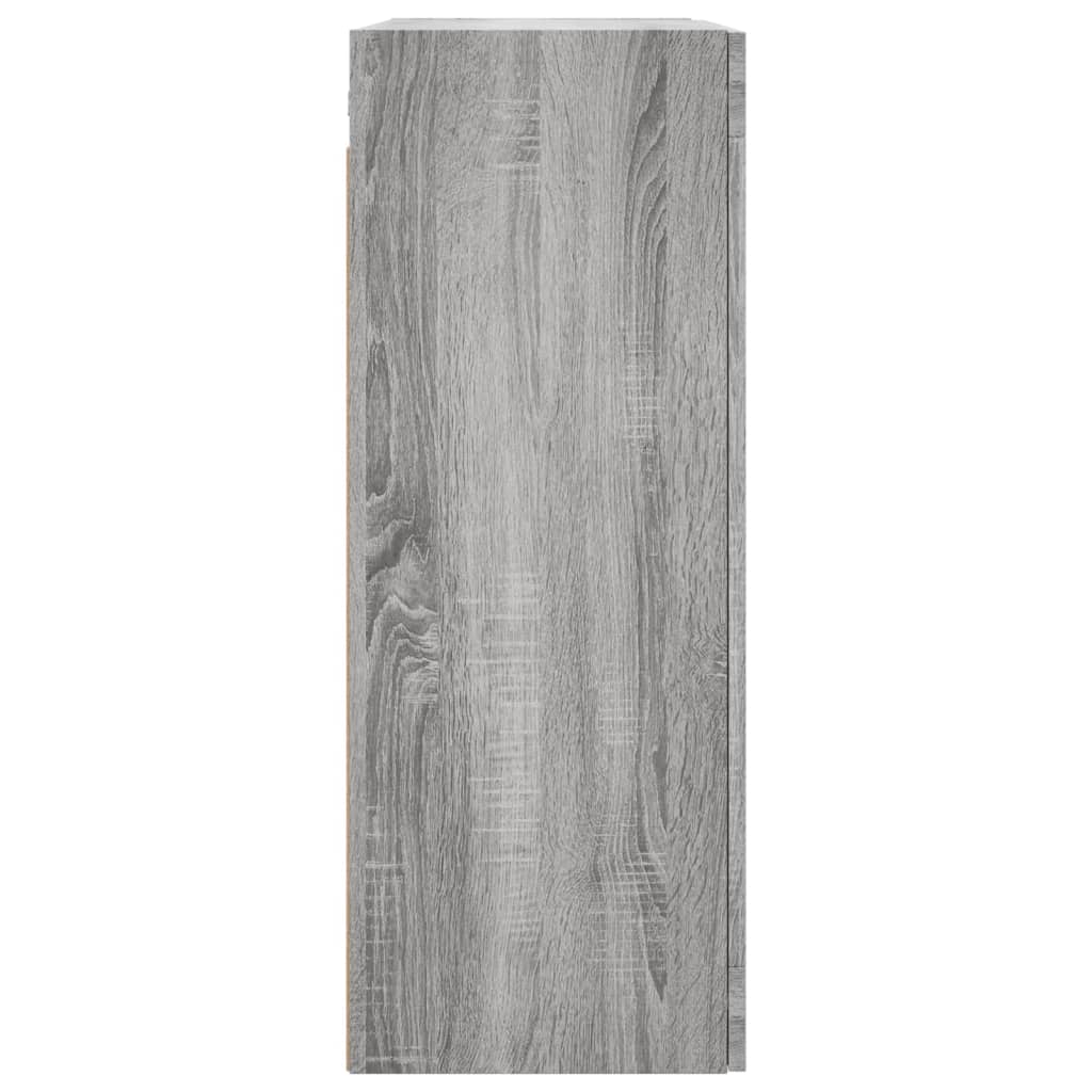 Hangkasten 2 st bewerkt hout grijs sonoma eikenkleurig is nu te koop bij PeponiXL, paradijselijk wonen!