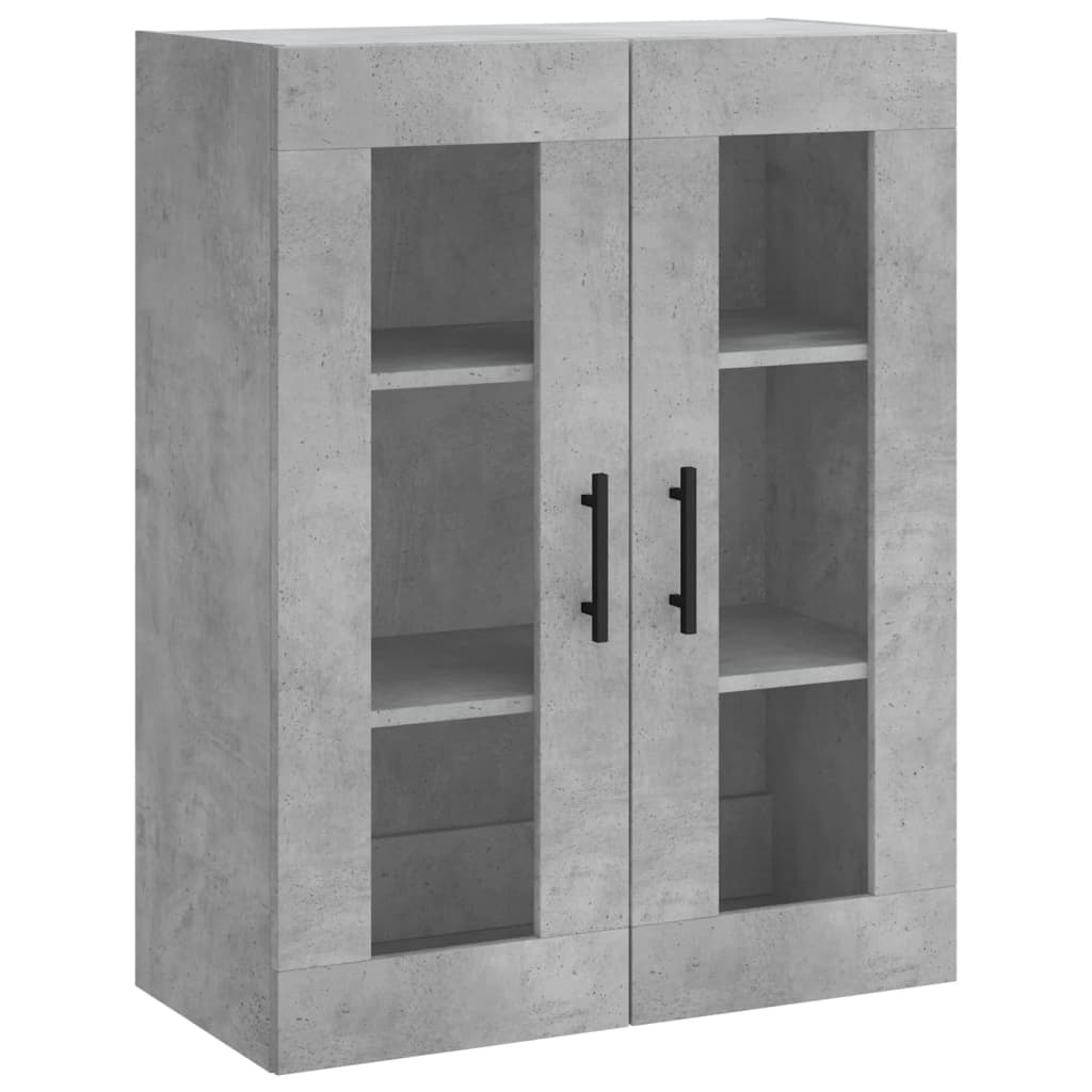 Hangkasten 2 st bewerkt hout betongrijs is nu te koop bij PeponiXL, paradijselijk wonen!