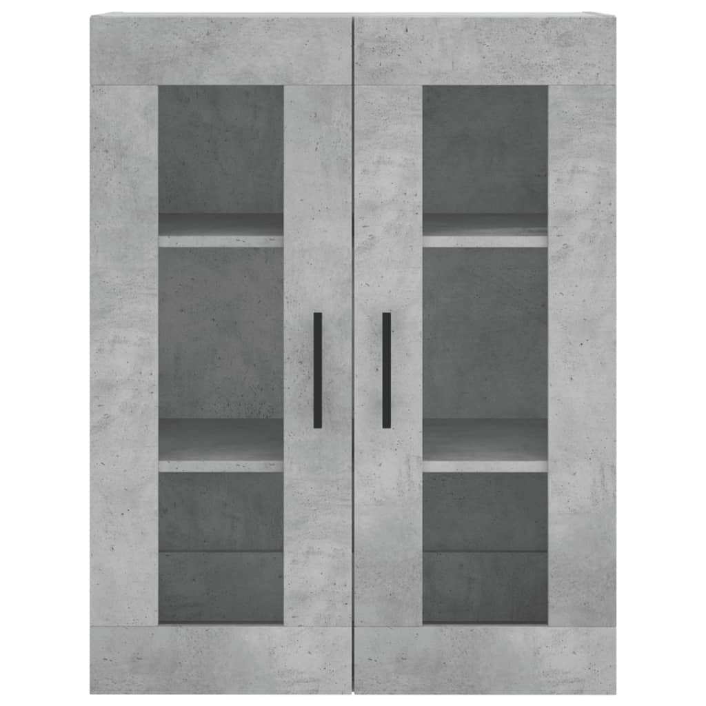 Hangkasten 2 st bewerkt hout betongrijs is nu te koop bij PeponiXL, paradijselijk wonen!