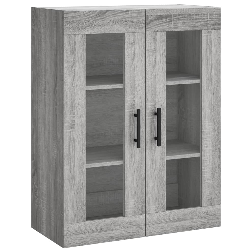 Hangkasten 2 st bewerkt hout grijs sonoma eikenkleurig is nu te koop bij PeponiXL, paradijselijk wonen!