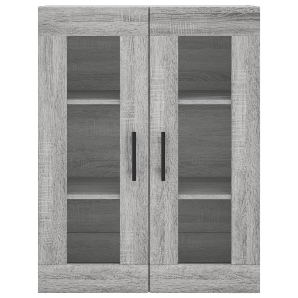 Hangkasten 2 st bewerkt hout grijs sonoma eikenkleurig is nu te koop bij PeponiXL, paradijselijk wonen!