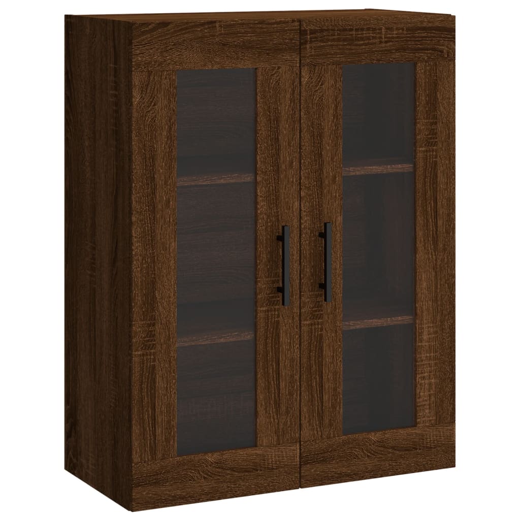 Hangkasten 2 st bewerkt hout bruin eikenkleur is nu te koop bij PeponiXL, paradijselijk wonen!