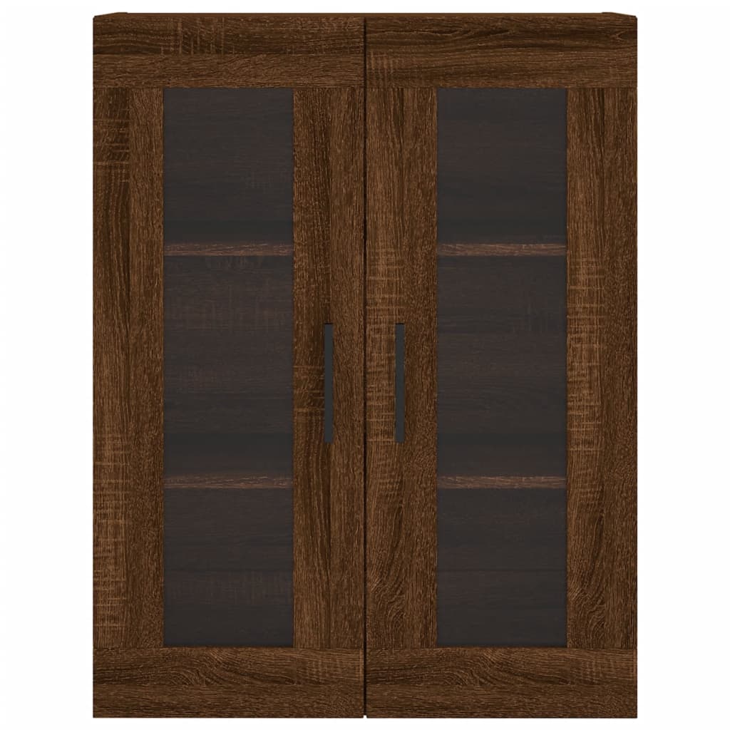 Hangkasten 2 st bewerkt hout bruin eikenkleur is nu te koop bij PeponiXL, paradijselijk wonen!