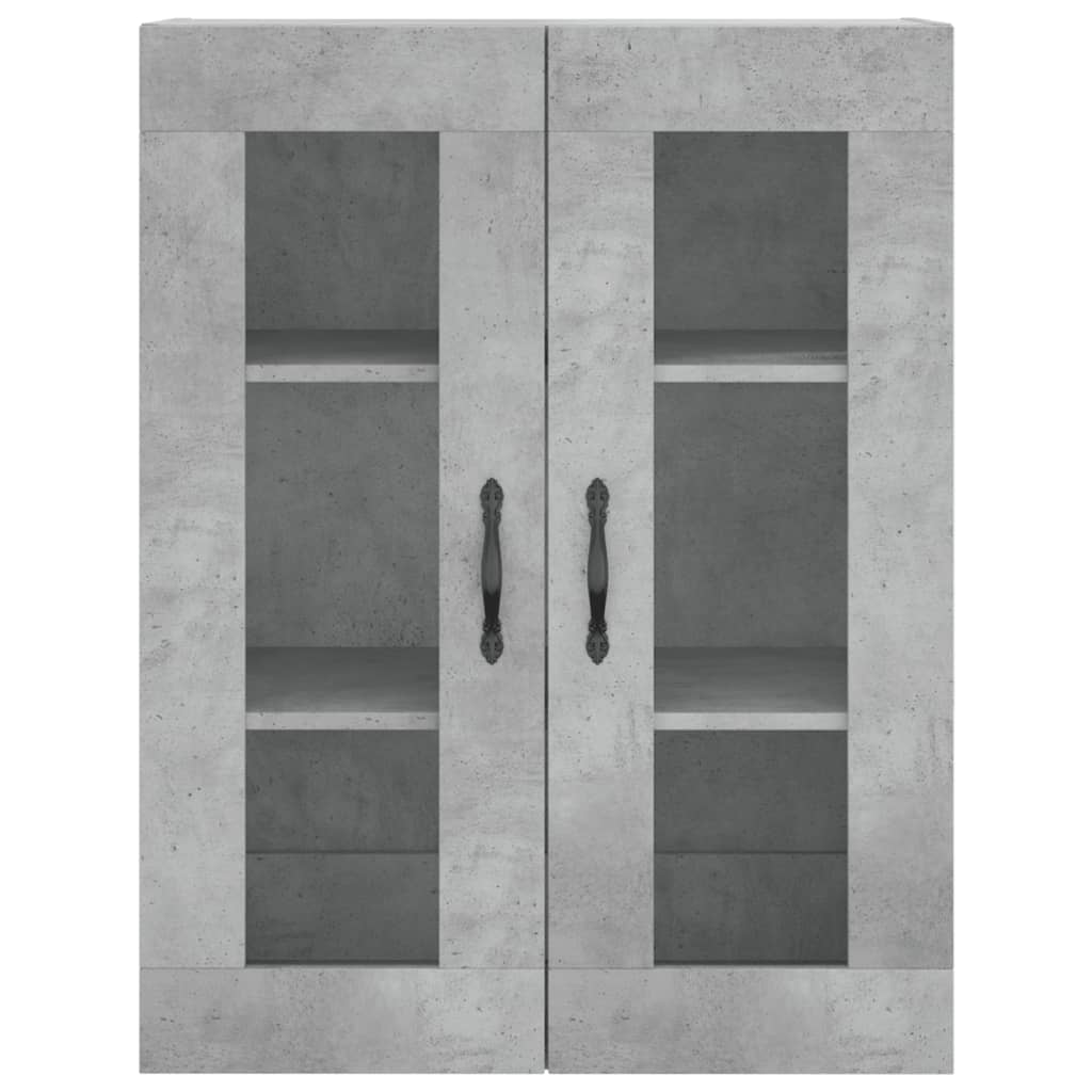 Hangkasten 2 st bewerkt hout betongrijs is nu te koop bij PeponiXL, paradijselijk wonen!