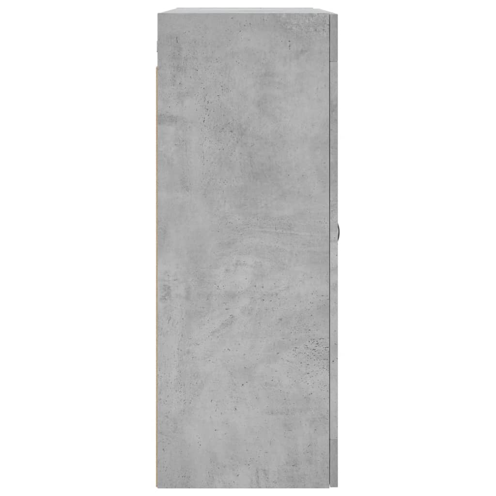 Hangkasten 2 st bewerkt hout betongrijs is nu te koop bij PeponiXL, paradijselijk wonen!