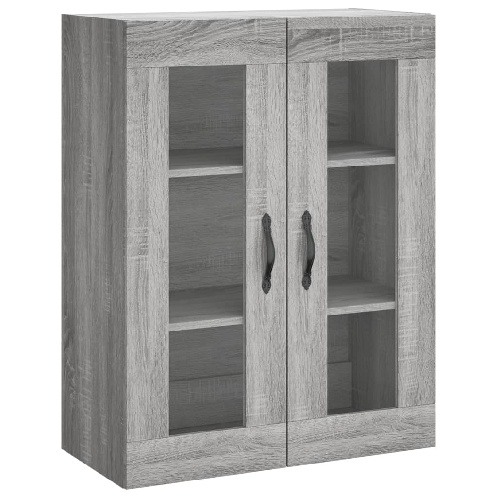 Hangkasten 2 st bewerkt hout grijs sonoma eikenkleurig is nu te koop bij PeponiXL, paradijselijk wonen!