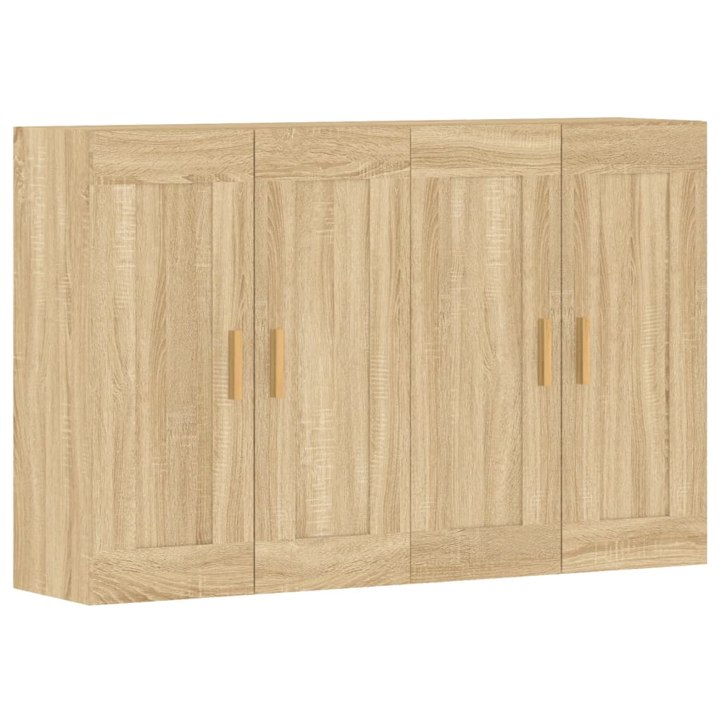 Hangkasten 2 st bewerkt hout sonoma eikenkleurig is nu te koop bij PeponiXL, paradijselijk wonen!