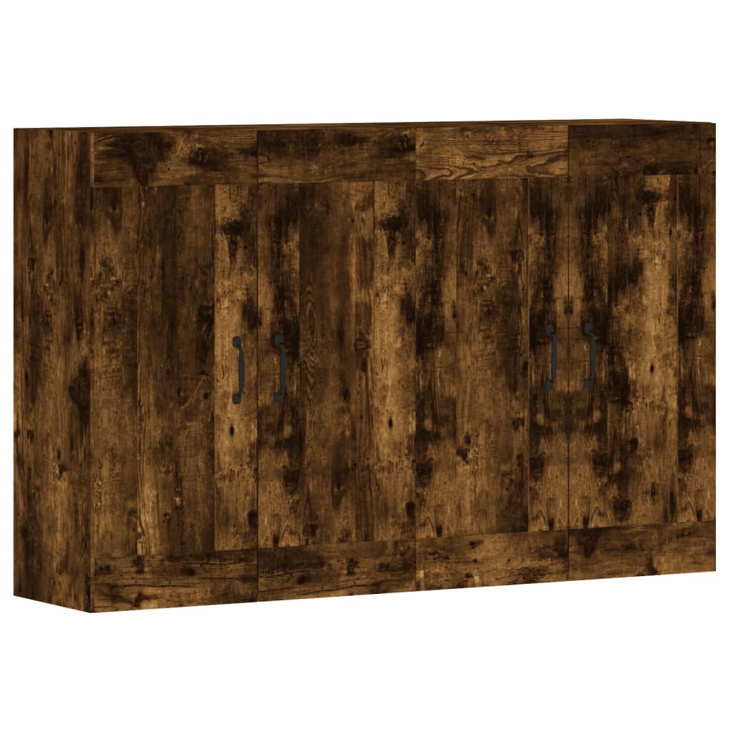 Hangkasten 2 st bewerkt hout gerookt eikenkleurig is nu te koop bij PeponiXL, paradijselijk wonen!