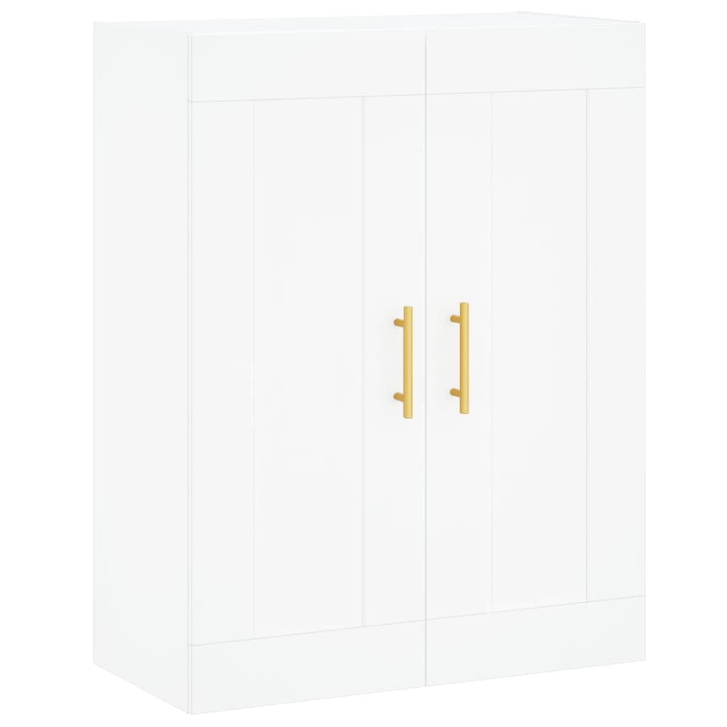 Hangkasten 2 st bewerkt hout wit is nu te koop bij PeponiXL, paradijselijk wonen!