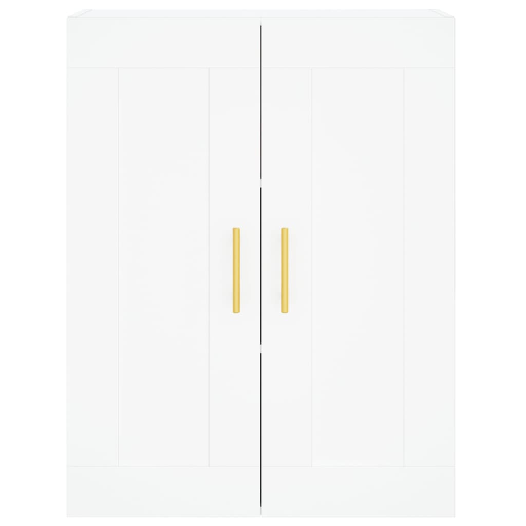 Hangkasten 2 st bewerkt hout wit is nu te koop bij PeponiXL, paradijselijk wonen!