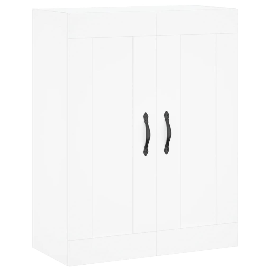 Hangkasten 2 st bewerkt hout wit is nu te koop bij PeponiXL, paradijselijk wonen!