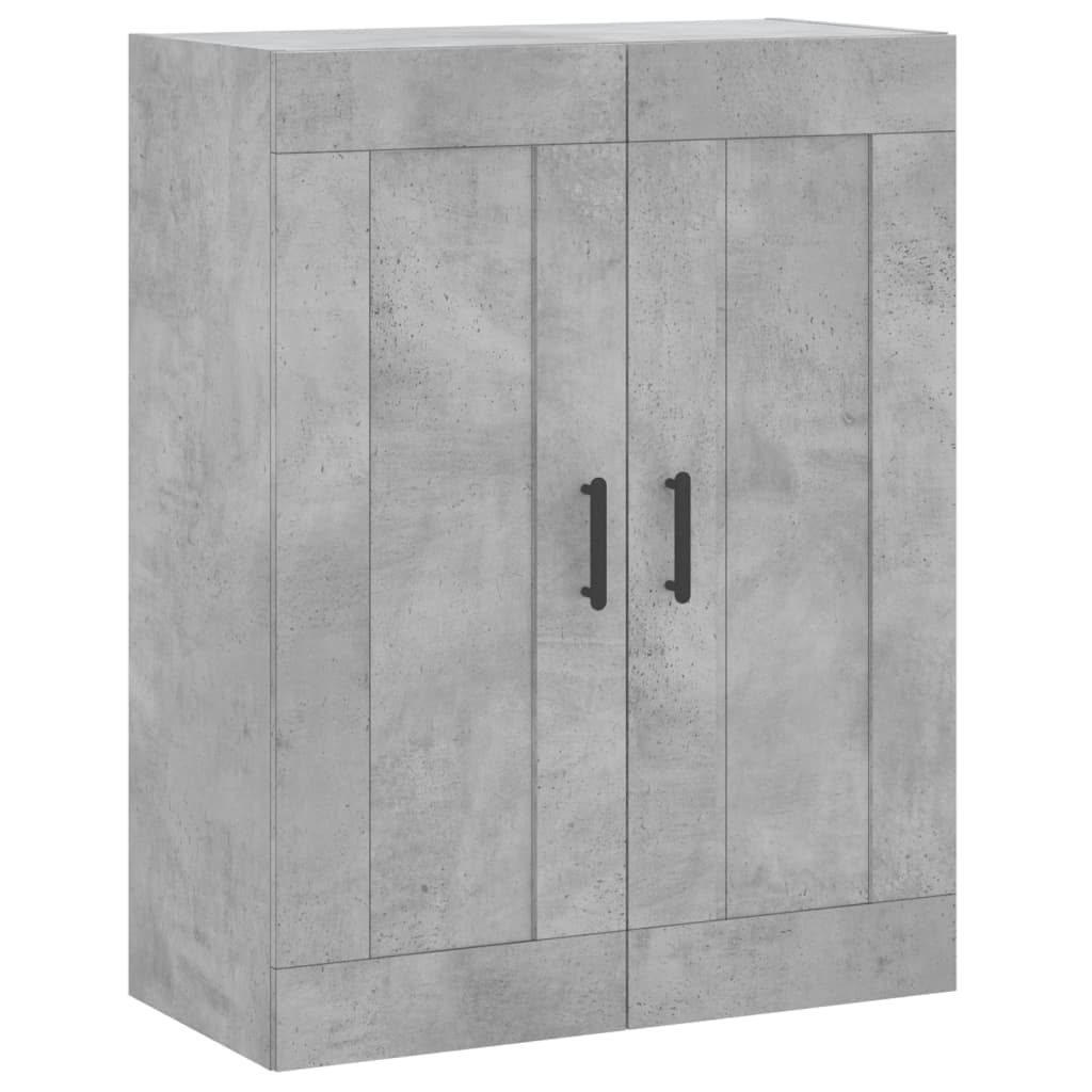 Hangkasten 2 st bewerkt hout betongrijs is nu te koop bij PeponiXL, paradijselijk wonen!