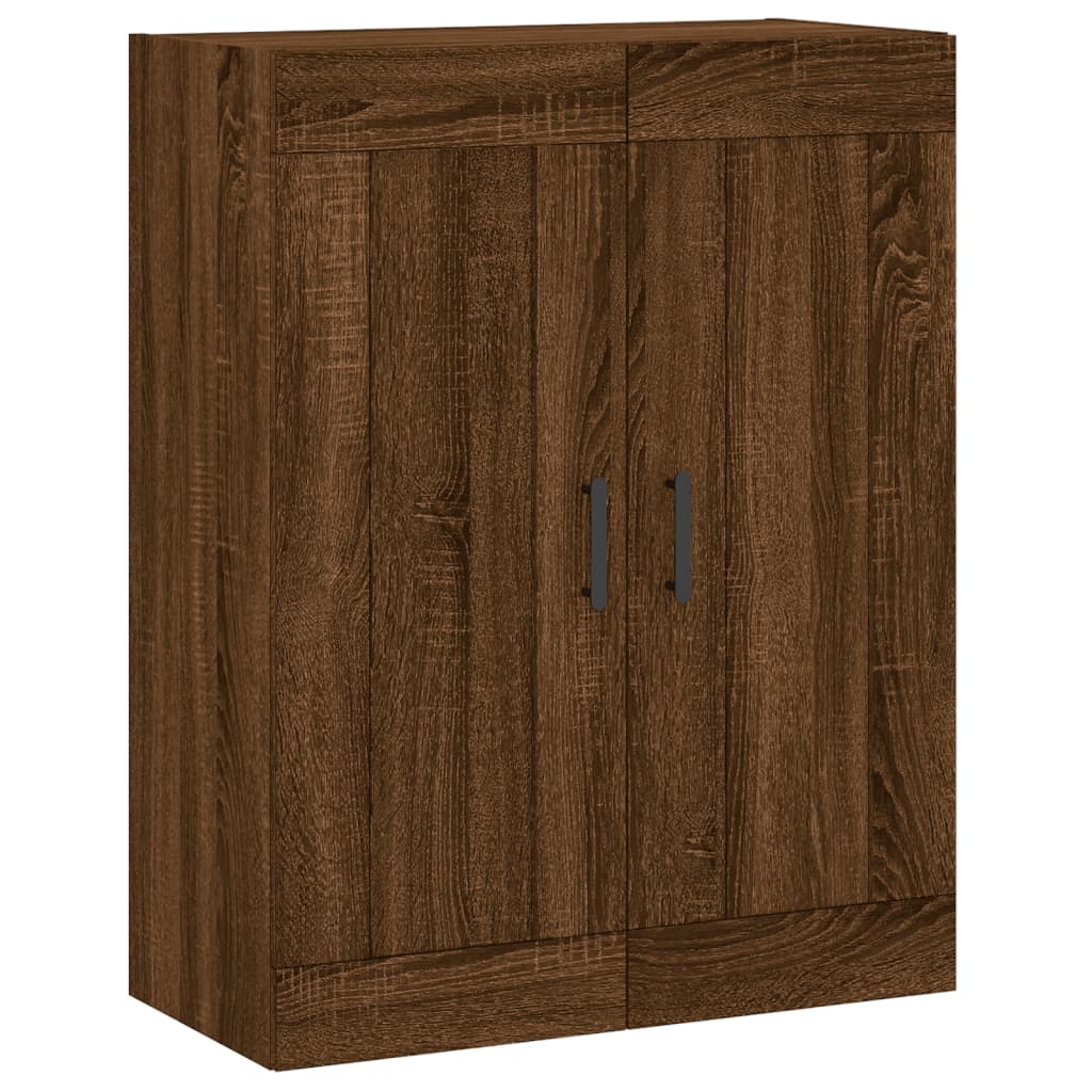 Hangkasten 2 st bewerkt hout bruin eikenkleur is nu te koop bij PeponiXL, paradijselijk wonen!