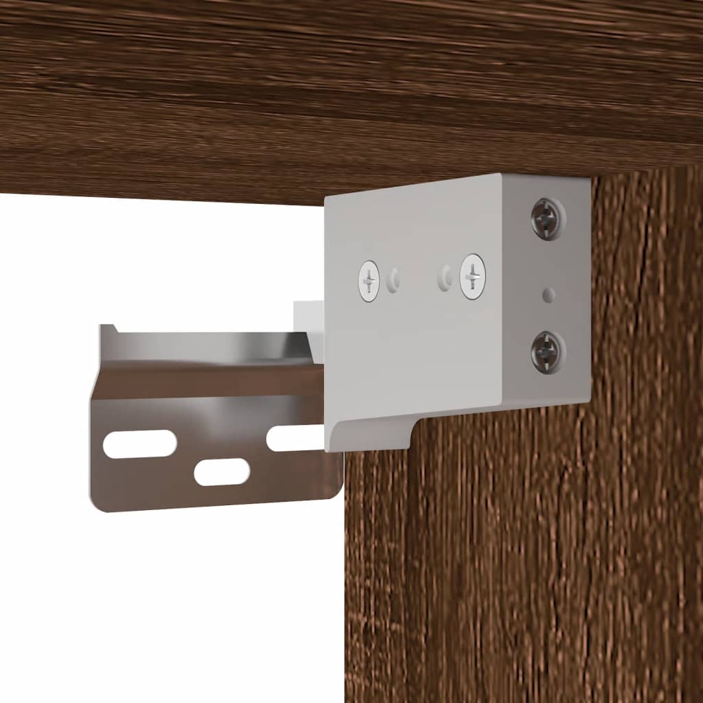 Hangkasten 2 st bewerkt hout bruin eikenkleur is nu te koop bij PeponiXL, paradijselijk wonen!