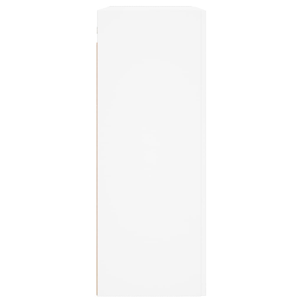 Hangkasten 2 st bewerkt hout wit is nu te koop bij PeponiXL, paradijselijk wonen!