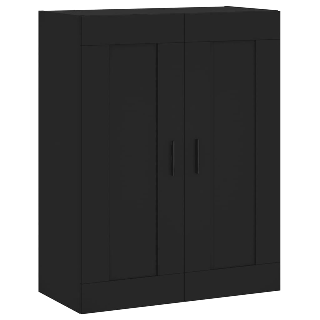 Hangkasten 2 st bewerkt hout zwart is nu te koop bij PeponiXL, paradijselijk wonen!