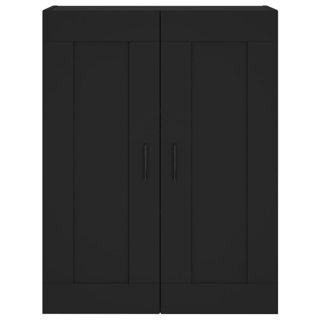 Hangkasten 2 st bewerkt hout zwart is nu te koop bij PeponiXL, paradijselijk wonen!