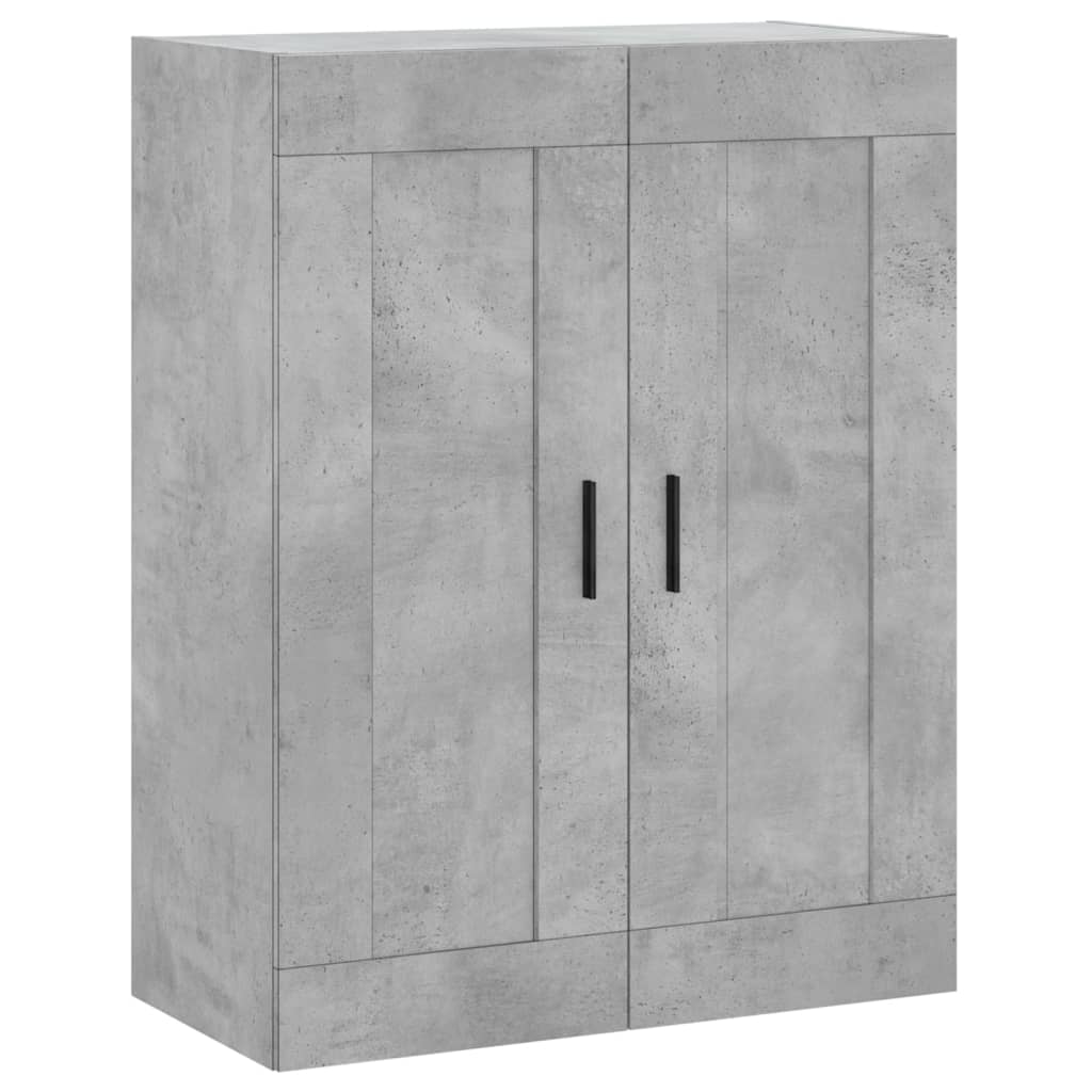 Hangkasten 2 st bewerkt hout betongrijs is nu te koop bij PeponiXL, paradijselijk wonen!