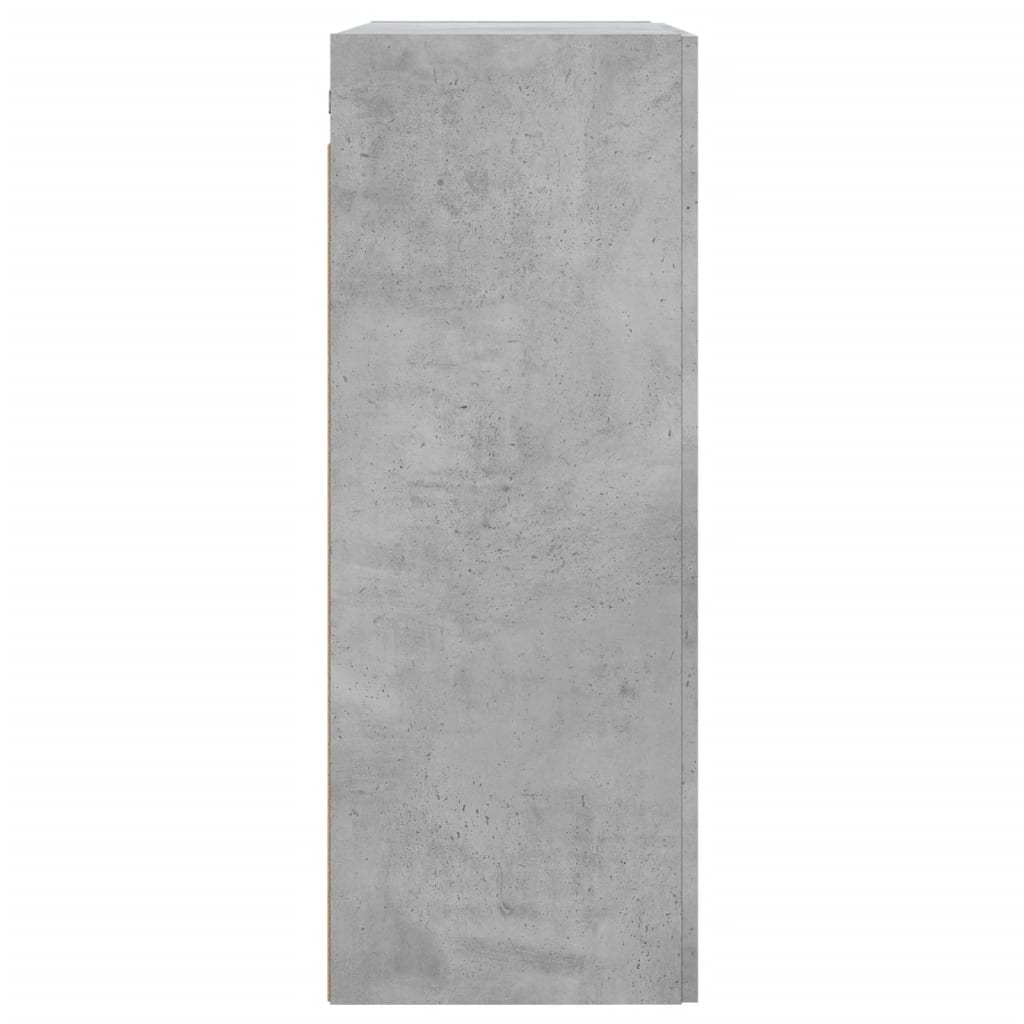 Hangkasten 2 st bewerkt hout betongrijs is nu te koop bij PeponiXL, paradijselijk wonen!