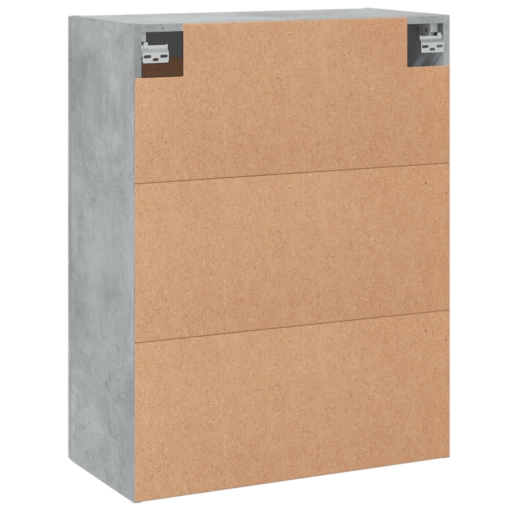 Hangkasten 2 st bewerkt hout betongrijs is nu te koop bij PeponiXL, paradijselijk wonen!
