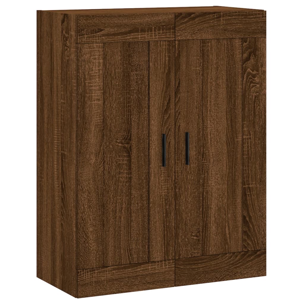 Hangkasten 2 st bewerkt hout bruin eikenkleur is nu te koop bij PeponiXL, paradijselijk wonen!