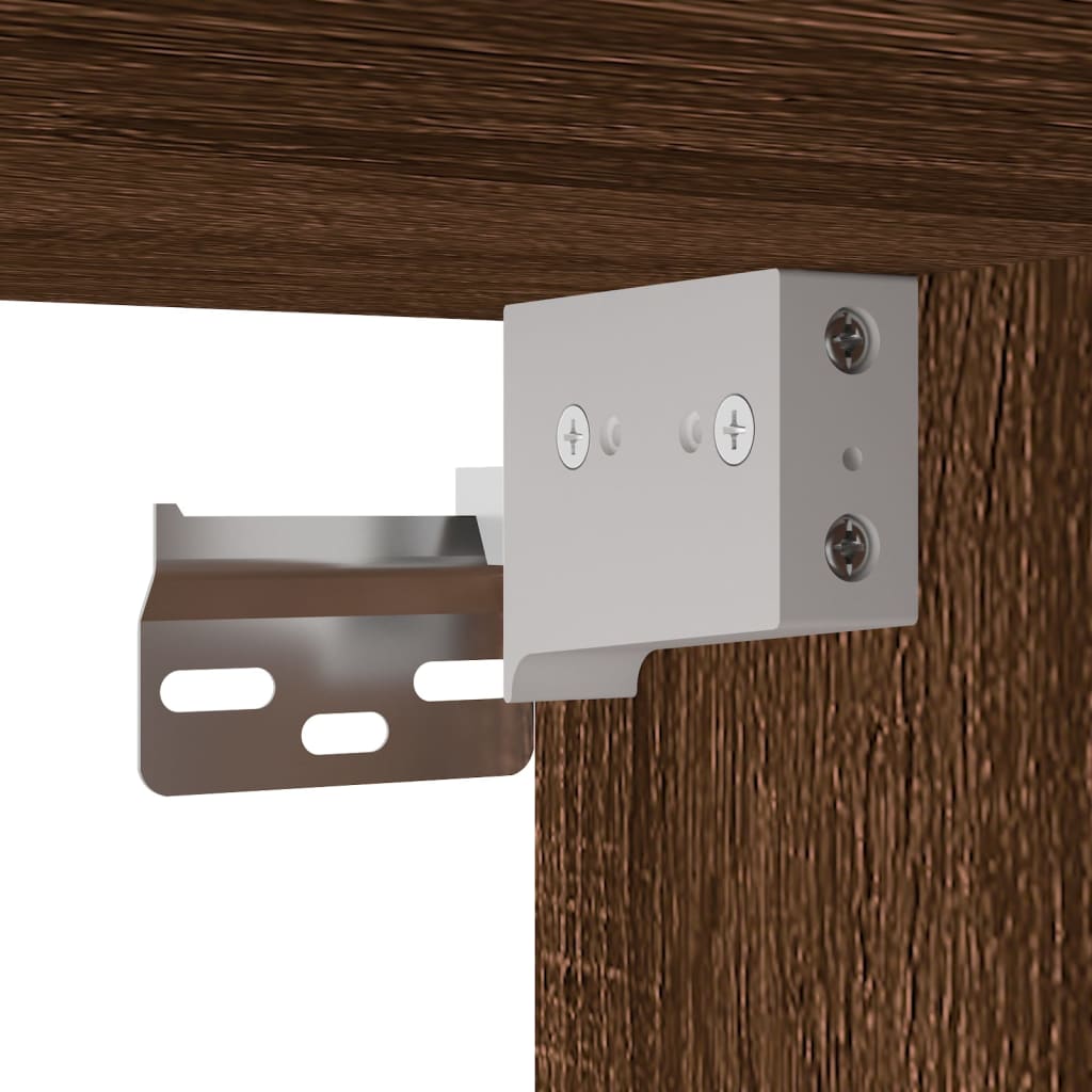 Hangkasten 2 st bewerkt hout bruin eikenkleur is nu te koop bij PeponiXL, paradijselijk wonen!