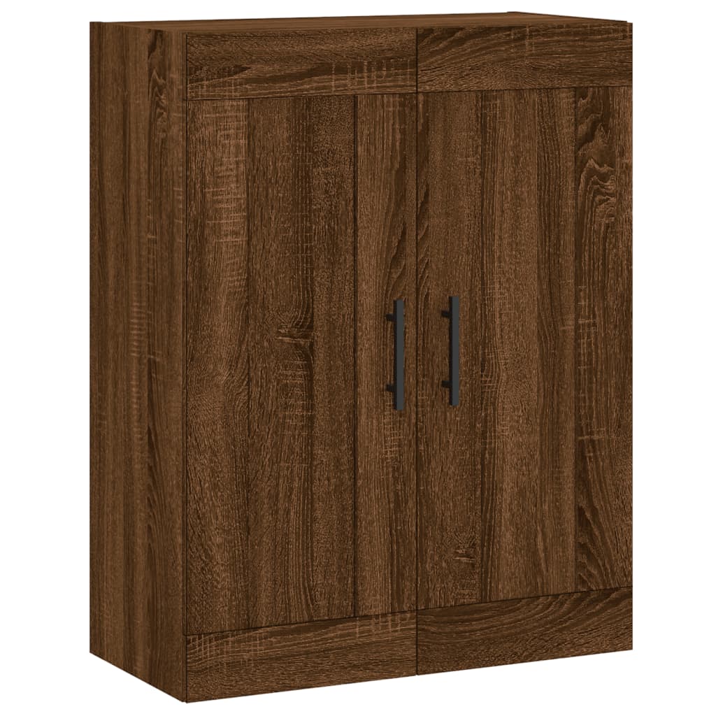 Hangkasten 2 st bewerkt hout bruin eikenkleur is nu te koop bij PeponiXL, paradijselijk wonen!