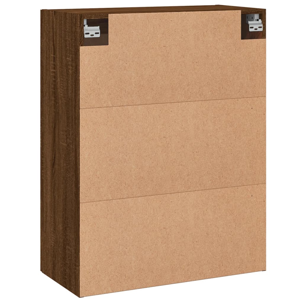 Hangkasten 2 st bewerkt hout bruin eikenkleur is nu te koop bij PeponiXL, paradijselijk wonen!