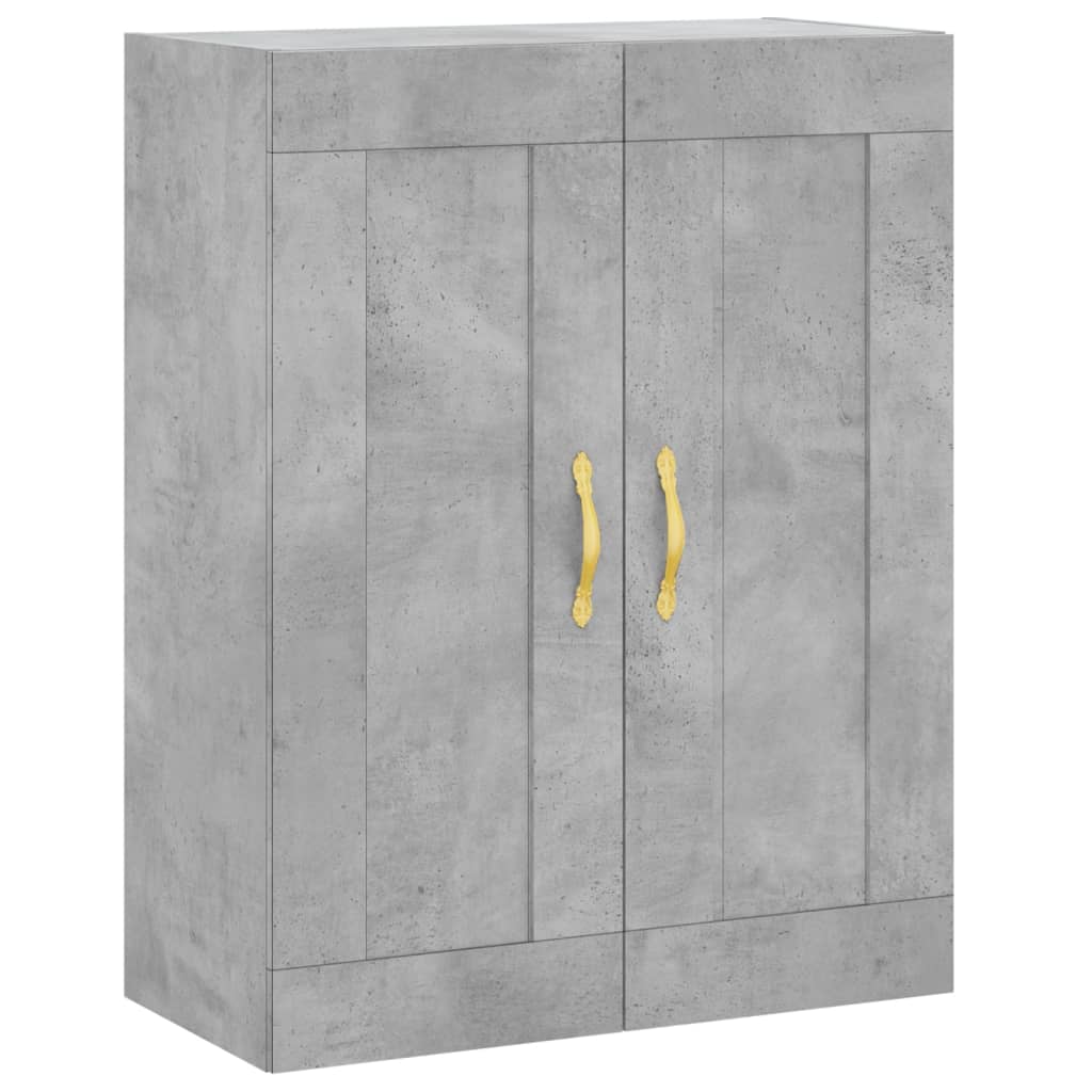 Hangkasten 2 st bewerkt hout betongrijs is nu te koop bij PeponiXL, paradijselijk wonen!